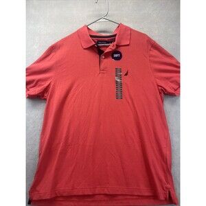 Nautica Sailor Soft to the Touch Polo Shirt Large Salmon